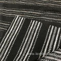 Knitting Fabric With Black And White Line